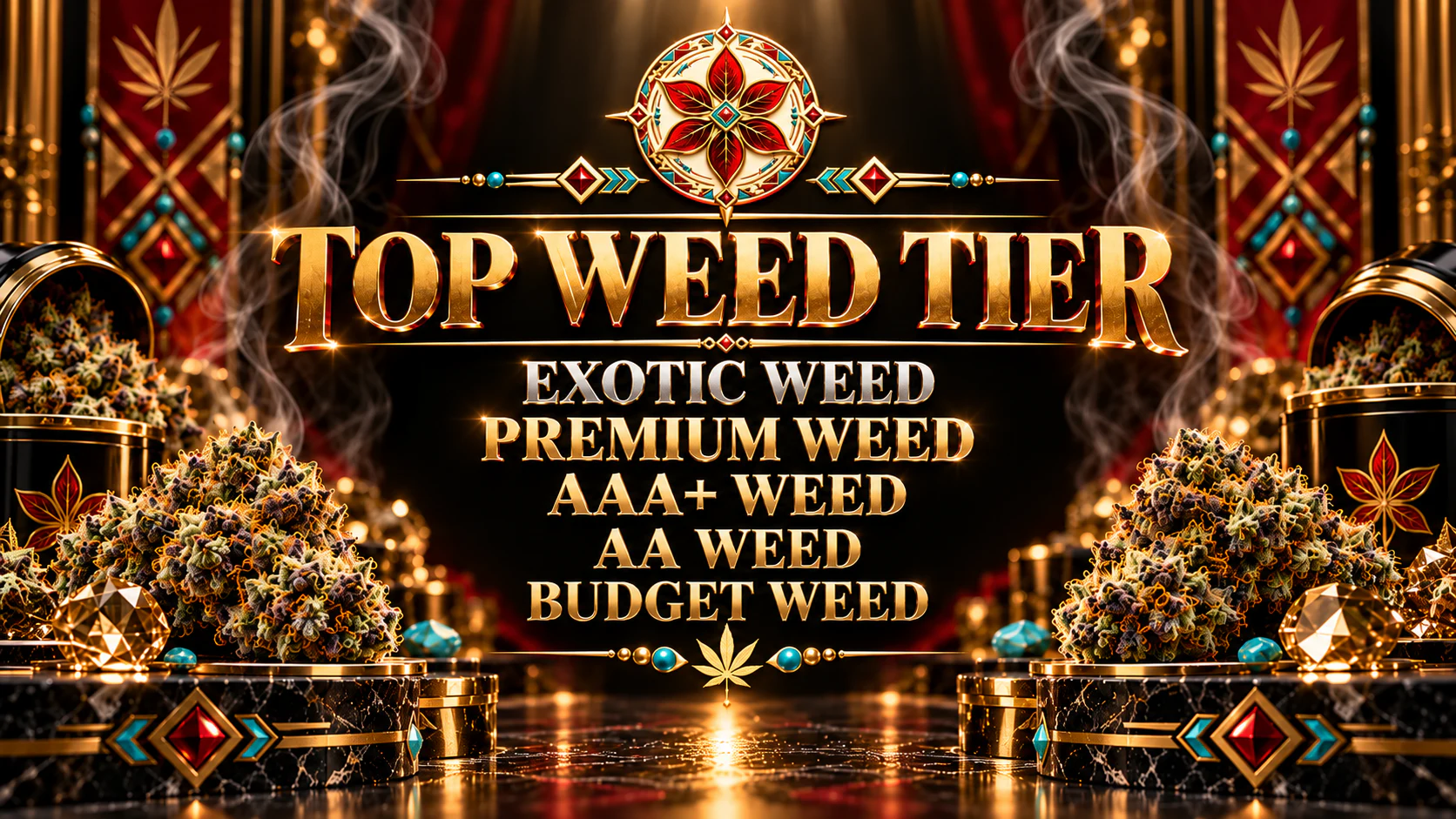 Explore SixRedLeaf Exotic, Premium, AAA+, AA and Budget cannabis tiers